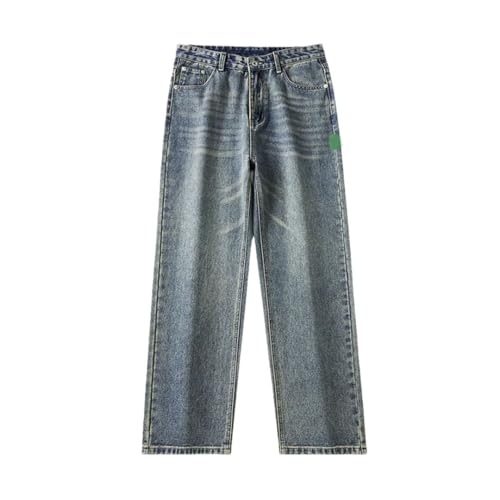 Men's Baggy Jeans Vintage Washed Wide Leg Fashion Straight Casual Loose Fit Denim Trousers