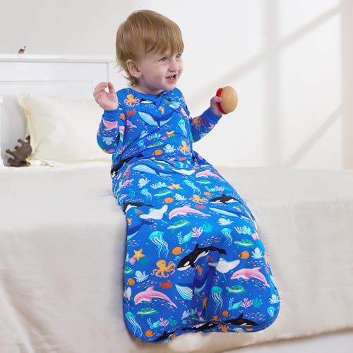 Image of Bamboo Viscose Sleep Sack for Baby, 1.0 & 0.5 Tog Wearable Blanket