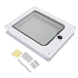 Puerta para Perros y Gatos, Puerta Grande para Mascotas para Perros Fácil de Instalar Puerta Especial para Entrada y Salida para Mascotas(XL-Blanco)