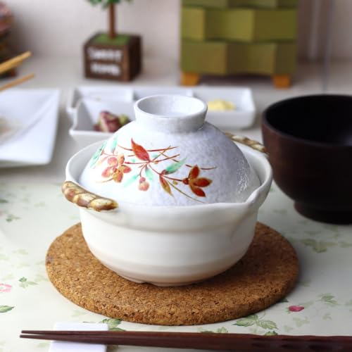 cerapockke 蓋がお茶碗になるほっこり一人鍋 日本製 美濃焼 土鍋 鍋 なべ 煮込み ソロ鍋 直火可 ご飯 白 両手鍋 耐熱 耐熱食器 冬の鍋 直火ok 和食 簡単