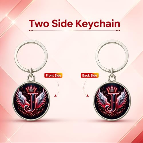 Image of magical gifts MG | Premium Alphabet & Initial Metal Keychain for Bags & Keys | Double-Sided | Personalized Initial Charm Keyring | Heavy-Duty Metal | Perfect for Gifting & Daily Use