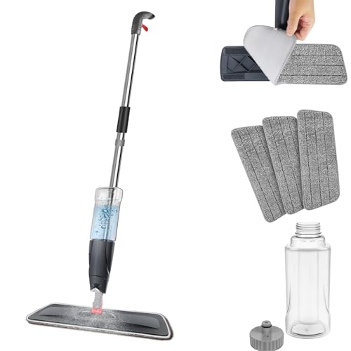 Wischer mit Sprühfunktion Sprühwischer Bodenwischer für die Bodenreinigung, 360° Rotierender Spray Mop Floor Mop Wischer Boden Nasswischer Wischmopp mit 700ml Wassertank & 3 Waschbaren Mikrofaser Pads Wischer mit Sprühfunktion Sprühwischer Bodenwischer für die Bodenreinigung, 360° Rotierender Spray Mop Floor Mop Wischer Boden Nasswischer Wischmopp mit 700ml Wassertank & 3 Waschbaren Mikrofaser Pads