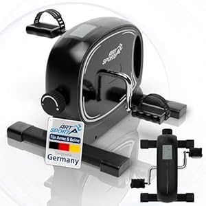 Juskys Pedaltrainer Sportivo - leiser Heimtrainer, Fitnessgerät, Senioren, Armtrainer, Beintrainer, Mini Fahrrad für Zuhause