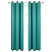 Deconovo Room Darkening Blackout Curtain Thermal Insulated Grommet Curtains for Living Room 42x95 Inch Turquoise Two Curtain Panels
