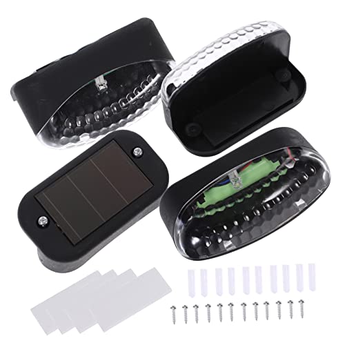 Uonlytech Solar Outdoor Lights 4 Pack Led Stair Lamps Waterproof Garden Lights Solar Power for Deck Fence Stairs Decorations