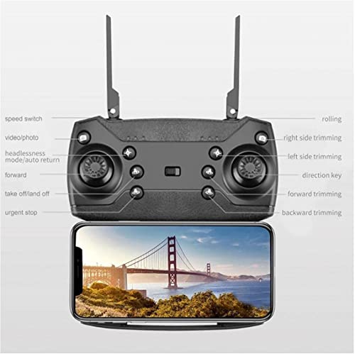 E88 Pro Ayoo Best New Mini Drone With Camera 4k for adult For Kids hd Dual Camera Adults and Teenager Fordable Remote RC HD 1080P Quad-Copter FPV Wifi Transmission Phone Control Black
