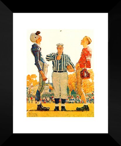 ノーマン・ロックウェル作 シリーズ フットボール Amazon.com: The Toss (Football) 20x24 Framed Art Print by Norman