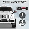 ANPABO Licensed Mercedes-Benz G63 Car for Kids, 12V Ride on Car w/Parent Remote Control, LED Headlights, Music Player & Horn, Soft Start, Low Battery Prompt, Kids Electric Car, White #5