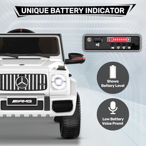 Image of ANPABO 12V 7AH Licensed Mercedes-Benz G63 Electric Car for Kids, White