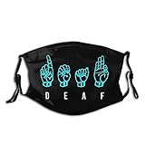 Asl Deaf Asl Face Mask Love Language Sign Mask Fashion Scarf Design For Adult Reusable Breathable