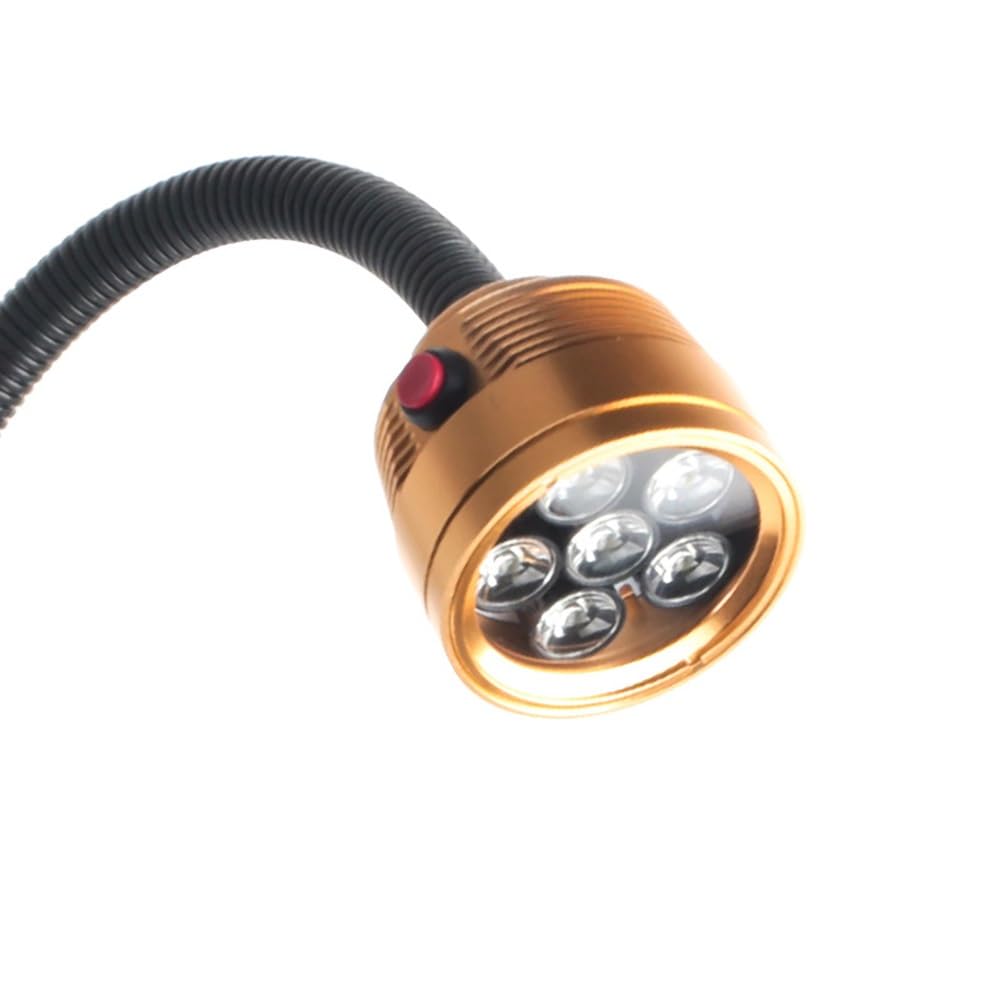 DONGXIAO Światło LED wodoodporne i olejoodporne, światło robocze do obrabiarek LED, 6 W220 V złoty kolor, nadaje się do tokarki CNC, frezarki, obrabiarki, szlifierki itp.