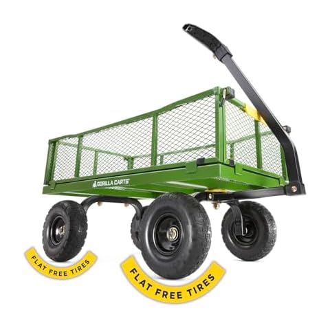 Gorilla Carts No-Flat Steel Utility Cart Cover