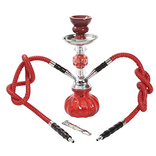 SETSCZY Set mit 2 Schläuche, Naturkohle, Kaminkopf, Alu Mundstück, Hygiene Mundstücke inkl Komplettset Shisha Anschlüsse…