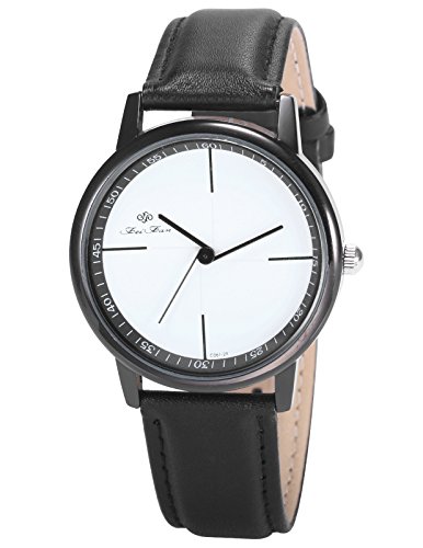 Preisvergleich Produktbild EASTPOLE Damen Armbanduhr Windm¨¹hlenzeiger Design Schwarz Kunstleder Band WAA877