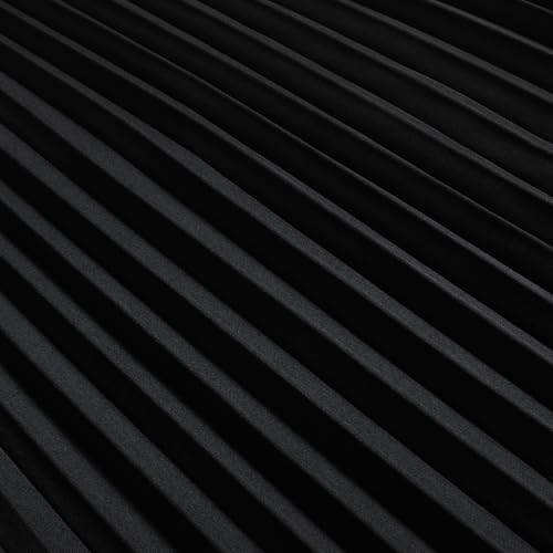 Women’s Casual Elegant Skirt Pleated High-Waisted A-Line Swing Midi Skirt4