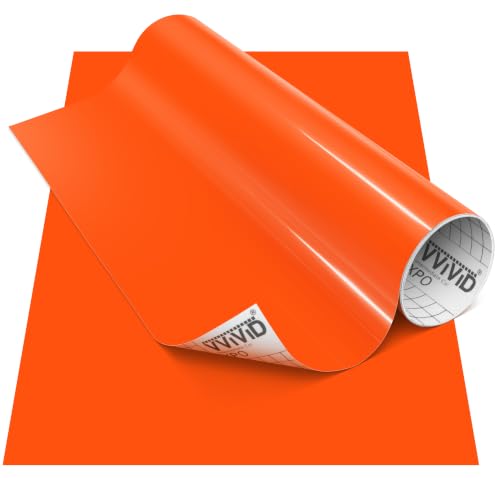 VViViD DECO65 Orange Gloss Permanent Adhesive Craft Vinyl (12 x 7ft)