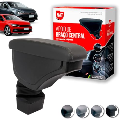 Apoio De Braço Volkswagen Polo Virtus 2018 a 2019 Grafite Com Linha Grafite