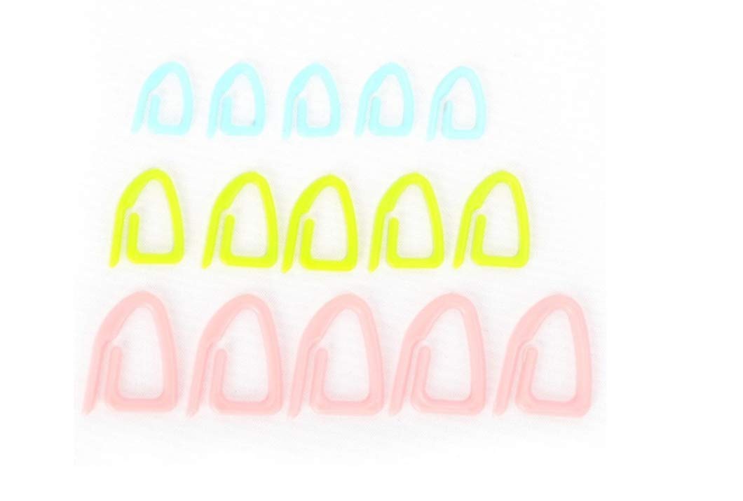 Jo's New Knitting Crochet 15PCS (Each 5 pcs for 3 Sizes) of Crochet/Knitting Stitch Markers Split Clips (3 Colours)-image-38