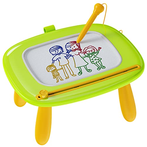 Image of Kikapabi Toddler Magnetic Drawing Board - 1st Birthday Gifts for 1 2 3 Year Old Girls & Boys, Learning Doodle Board, Educational Toys for Baby (Green)