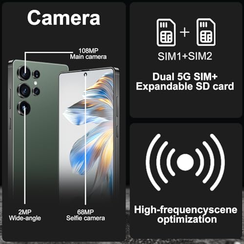 Image of BXV I25 Ultra 16+512GB Smartphone - 7000mAh Battery, 6.99-inch Display, Built-in Pen, Android 14, Snapdragon 8 Gen3, 68MP+108MP Camera Outperform Competitors in Speed & Power (Green)