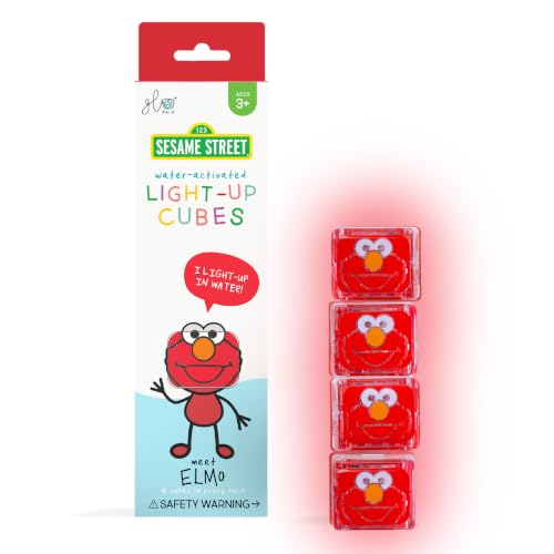 Glo Pals Sesame Street Water-Activated Light-Up Cubes Only Elmo 4 Pack