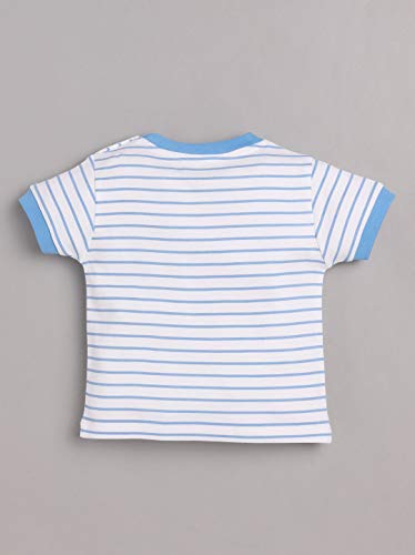 Image of BABY GO 100% Pure Cotton Printed Kids T-Shirt &Shorts for Baby Boys (3-6 Months, SKY3)