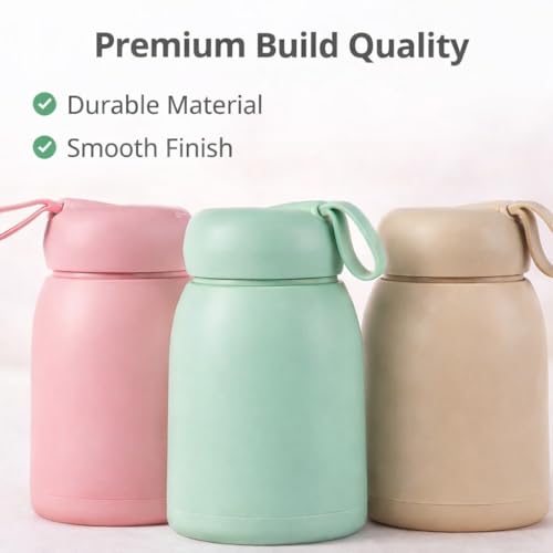 Image of Rabbit Design Cartoon Kids Bottle 330 ML | Cute Printed School Bottle with Handle | Compact Portable Bottle for School Travel Return Gift (Pack of 1)