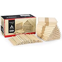 Magicfly 1000pcs Popsicle Sticks, Natural Wooden Food Grade Craft Sticks, 4-1/2 Inch Great Bulk Ice Cream Sticks for Craft Project, Home Decoration