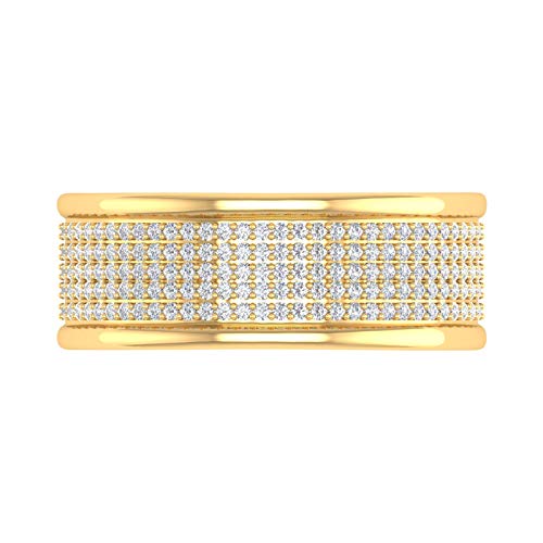 0.30 Carat Round Diamond Wedding Band Ring in 10K Gold (I1-I2 Clarity)3