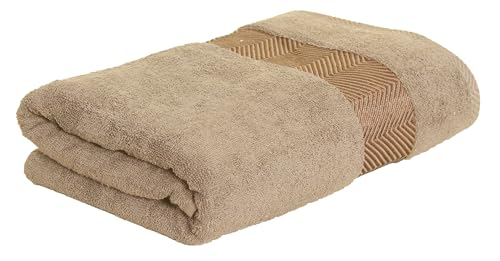 Image of Fash Home 500 GSM Towel 70x140 cm - 1 Pc, Ultra Soft, Highly Absorbent, Quick Dry, Plush & Durable Cotton Bath Towel for Home, Gym & Spa (Beige)