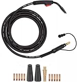 10ft 15ft Mig Gun Replacement For Lincoln Electric WELD-PAK 180i MP/180HD/140HD/125HD （Easy-Mig 140） K5257-1/K2514-1/K2515-1/K25131/K2697-1 Flux CoreWelder (10FT MIG GUN + TIPS)