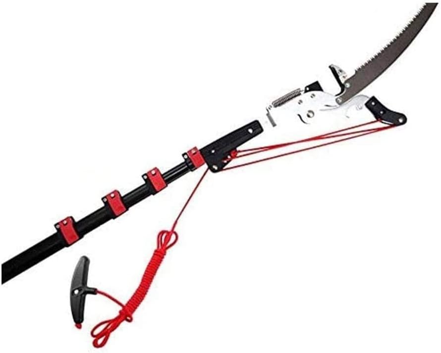 Telescopic Pole Saw Tree Pruners 18ft/5.4M Professional Extendable Pruning Saw Gardening Bypass Landscaping Lopper Tools with Steel Blade Saw and Nylon Cord