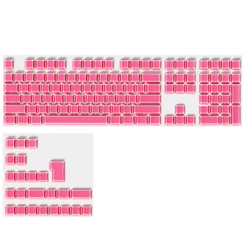 Image of Fogruaden PBT Keycaps Set, Cherry Profile Side Print Keycap for Mechanical Keyboard Keycaps(ZheYing-Red)