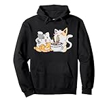 Anime Ramen Cats Kawaii Neko Japanese Gift Pullover Hoodie