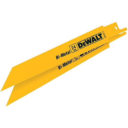 DEWALT Reciprocating Saw Blades, Straight Back, 6-Inch, 24 TPI, 2-Pack (DW4813-2) - image 1