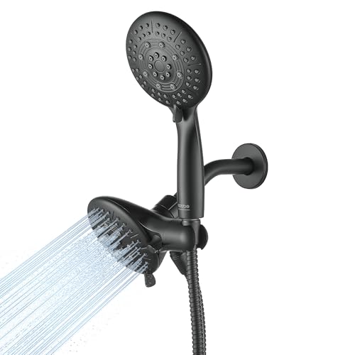 Cobbe Dual Shower Head Combo, 2-in-1 Water Saving System with
