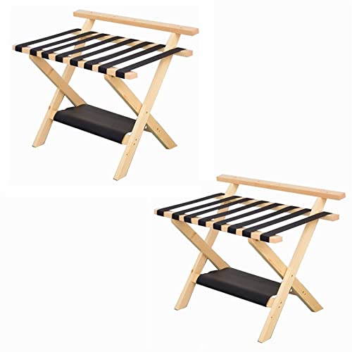 Lot de 2 porte-bagages pour meubles, porte-bagages pliable, porte-bagages avec câble en nylon, porte-documents, 80 x 65 x 50 cm (couleur : jaune)