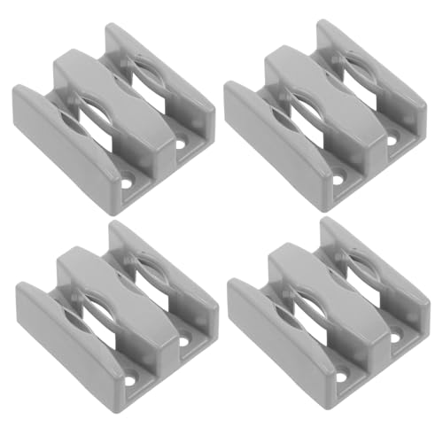 Image of Gatuida 4pcs Sliding Door Fixing Block Bathroom Glass Shower Door Bottom Guide Stoppers for Sliding Glass Track
