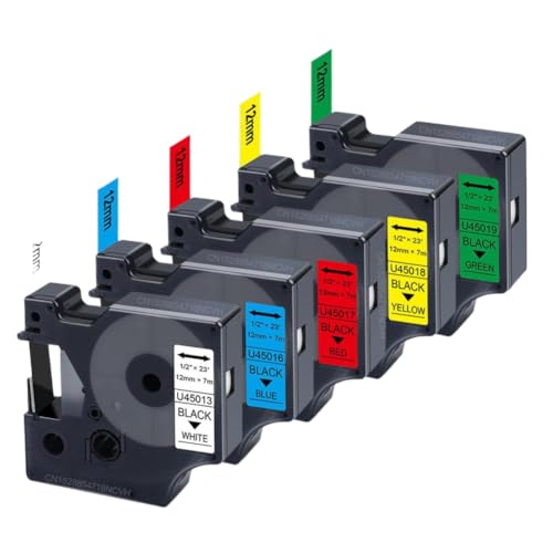 2PK?10PK 12mm D1�e�[�v 45013 45010 45016 45017 45018 45019 �v�����^�p�i�ƌ݊������� LM160 280 ���x���[�����p���i�ԍ� 45013(5PK Mixed Color)