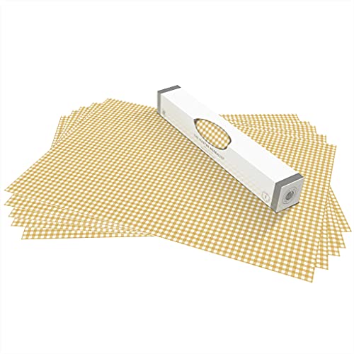 The Master Herbalist UNSCENTED & WIPE CLEAN Drawer Liners in a BARLEY GINGHAM Design, Perfect for Kitchen Drawers Shelves
