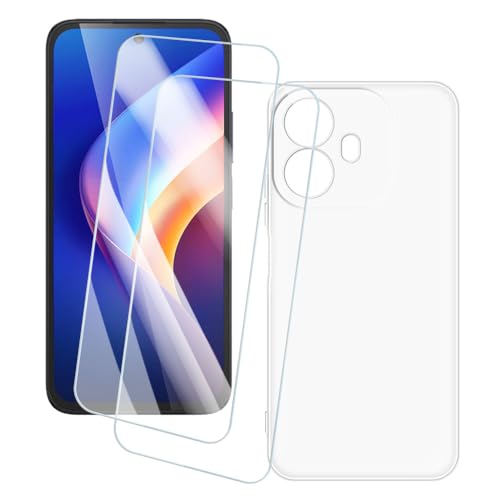 OAGELIM 2�Z�b�g �X�N���[���v���e�N�^�[ + �P�[�X TCL K70 Power 4G (6.75 �C���`) �Ƃ̌݊������� �A�[�e�B�X�e�B�b�N�J�X�^���v�����g�J�o�[�Ƌ����K���X�t�B���� �X�N���b�`�h�~ (����)
