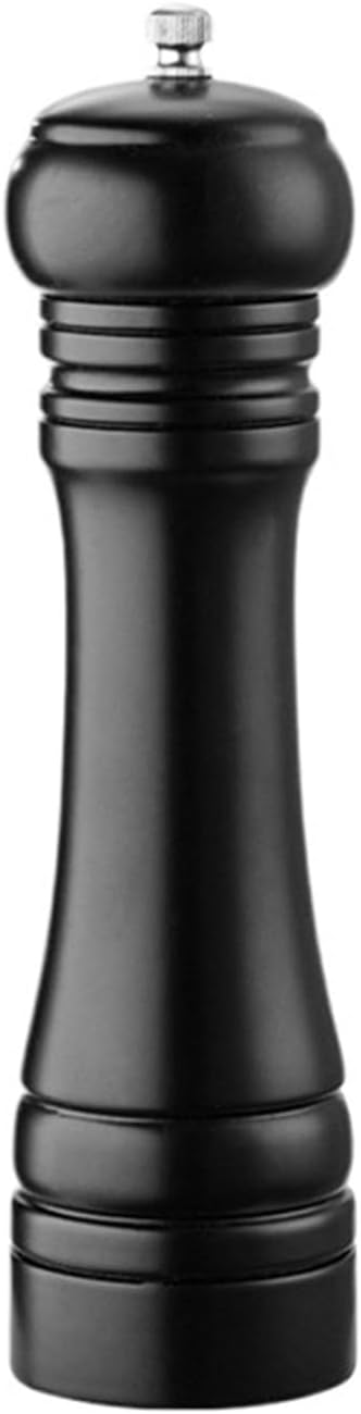 8‑Inch Manual Wood Salt and Pepper Grinder with Adjustable Ceramic Rotor, Kitchen Spice Mill(8inch white)