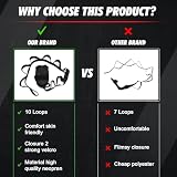 MuscleForge Pas do Jogi do Rozciągania z 10 Pętlami, Regulowany Elastyczny Pasek do Rozciągania Nóg, Taśma do Rozciągania do Jogi, Rozciąganie Nóg do MMA, Baletu, Pilatesu