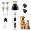 Silent Dog Nail Grinder, Electric Dog Nail Trimmer, USB Rechargeable Pet Nail Grinder, Painless Paws Grooming for Small Medium Large Dogs & Cats with 4 Grinding Heads