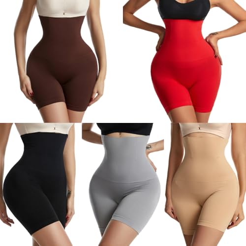 Zeary 5PCS Tummy Control Shapewear High Waisted Womens Shapewear Underwear Seamless Waist Slimmer Shorts Body Shaper (M/L) - image 1