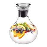 Basics: Glaskaraffe mit 1,5 Liter Volumen - Für Gastro oder Eigenbedarf - Wasser, Säfte, Eistee, ...