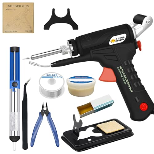 Internally Heated Industrial Laser Welding Tools, 2025 New Handheld Welder, Aerospace-Grade Precision Welding Tools, Multi-Function Soldering Iron Soldering Gun Set, One-Handed Operation(Black)