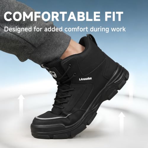 Image of Steel Toe Work Boots for Men Puncture Resistant Safety Boots