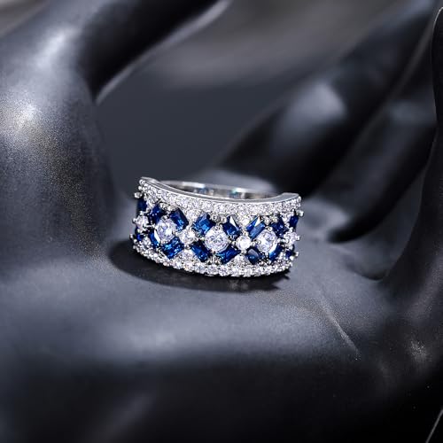 Delicate Fashion Flower Ring Female Engagement Party Jewelry with Bright CZ Stones4