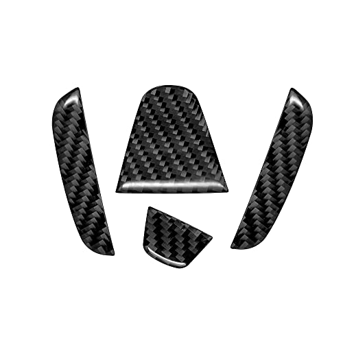 Image of Compatible with Rear Trunk Logo Insert Cover Trim Carbon Fiber Rear Tailgate Emblem Badge Decoration Sticker for Honda Civic 2006 2007 2008 2009 2010 2011 (4Pcs Black)
